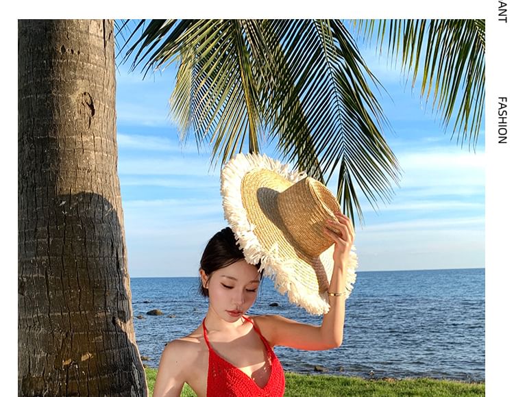 Striped Halter Maxi Sundress