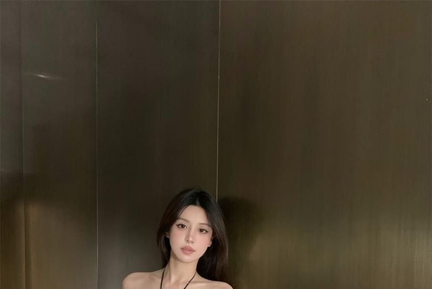 Halter Sundress Strappy Maxi Plain