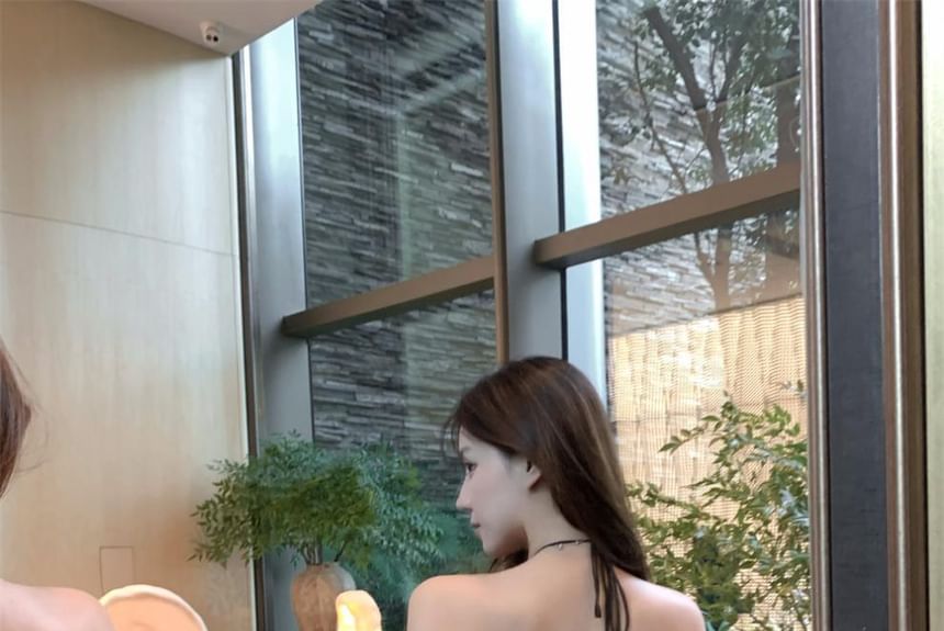 Halter Sundress Strappy Maxi Plain