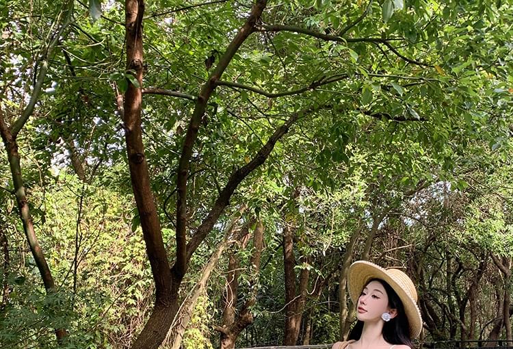 A-Line Spaghetti Dress Maxi Plain Strap