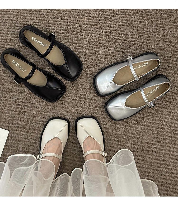 Shoes Toe Square Mary Jane