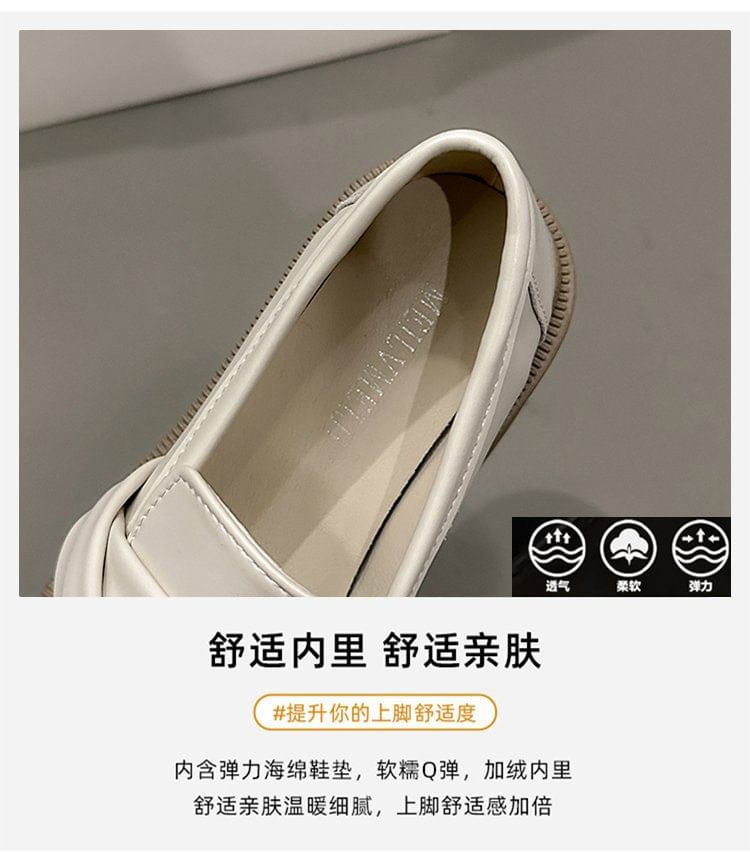 Leather Faux Loafers