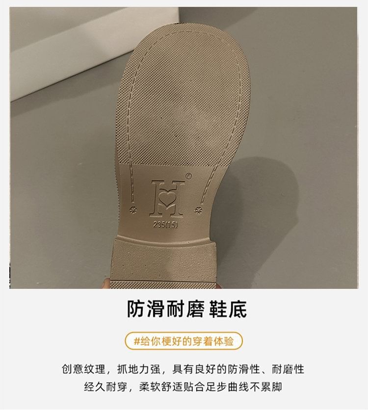 Leather Faux Loafers