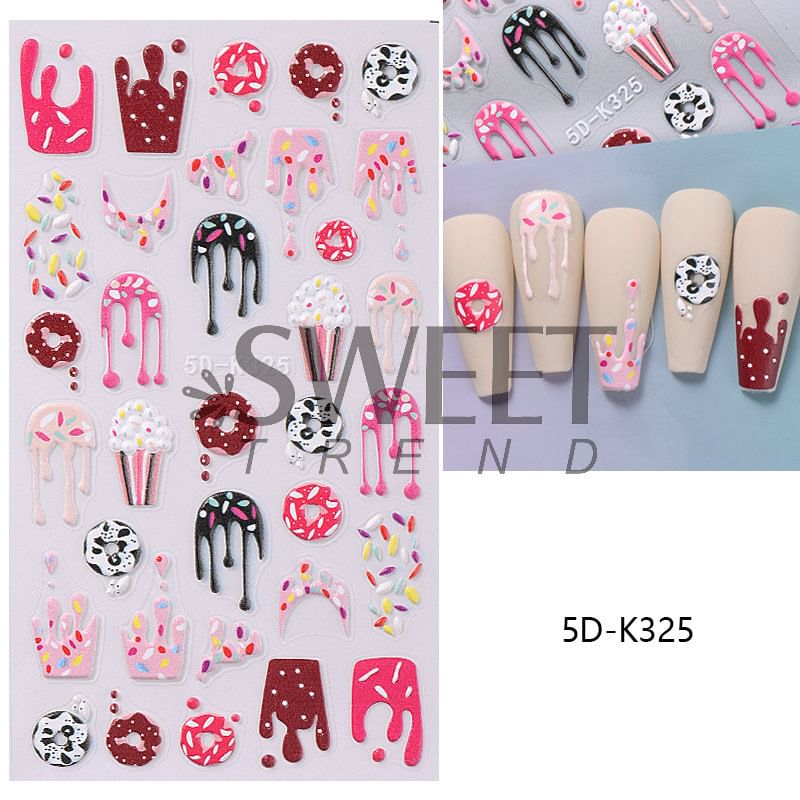 Donut Nail Art Stickers