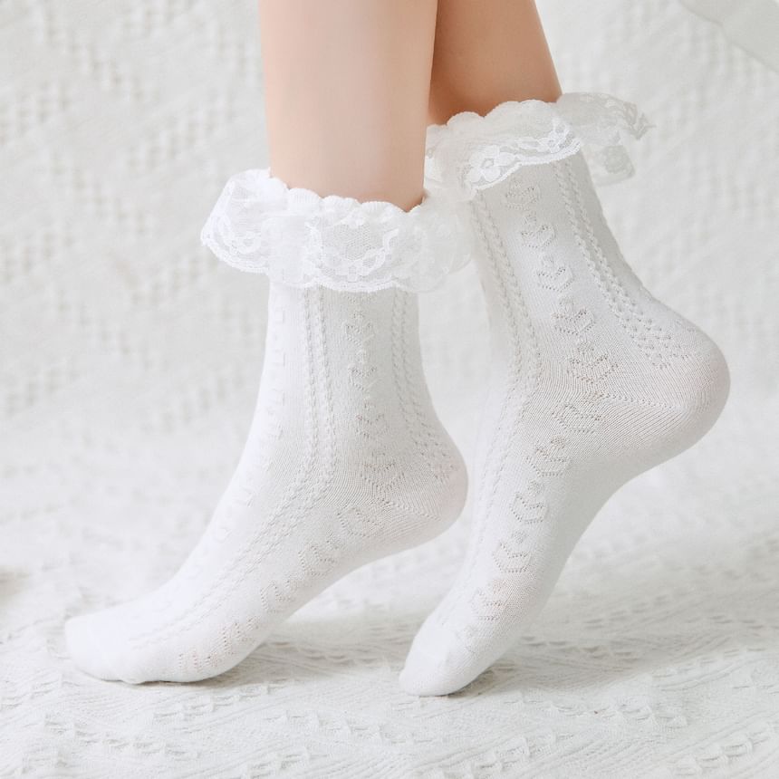 Lace Ruffled Socks