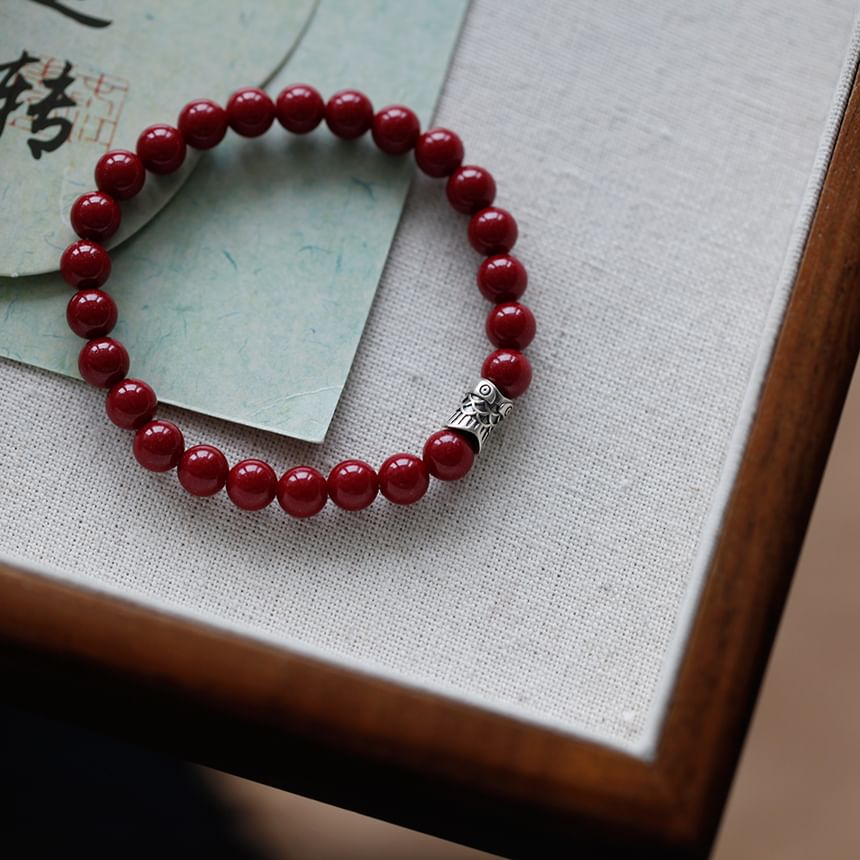 Silver Beaded Bracelet Charm