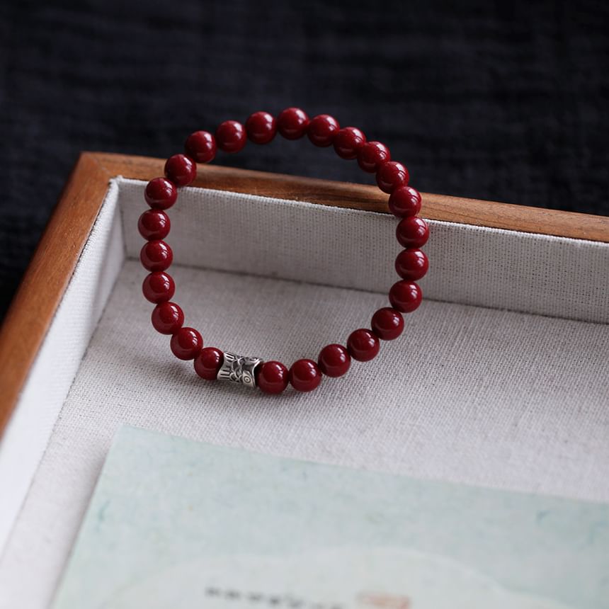 Silver Beaded Bracelet Charm