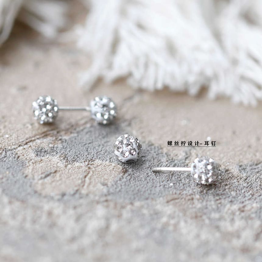 Stud Ball Rhinestone Earring