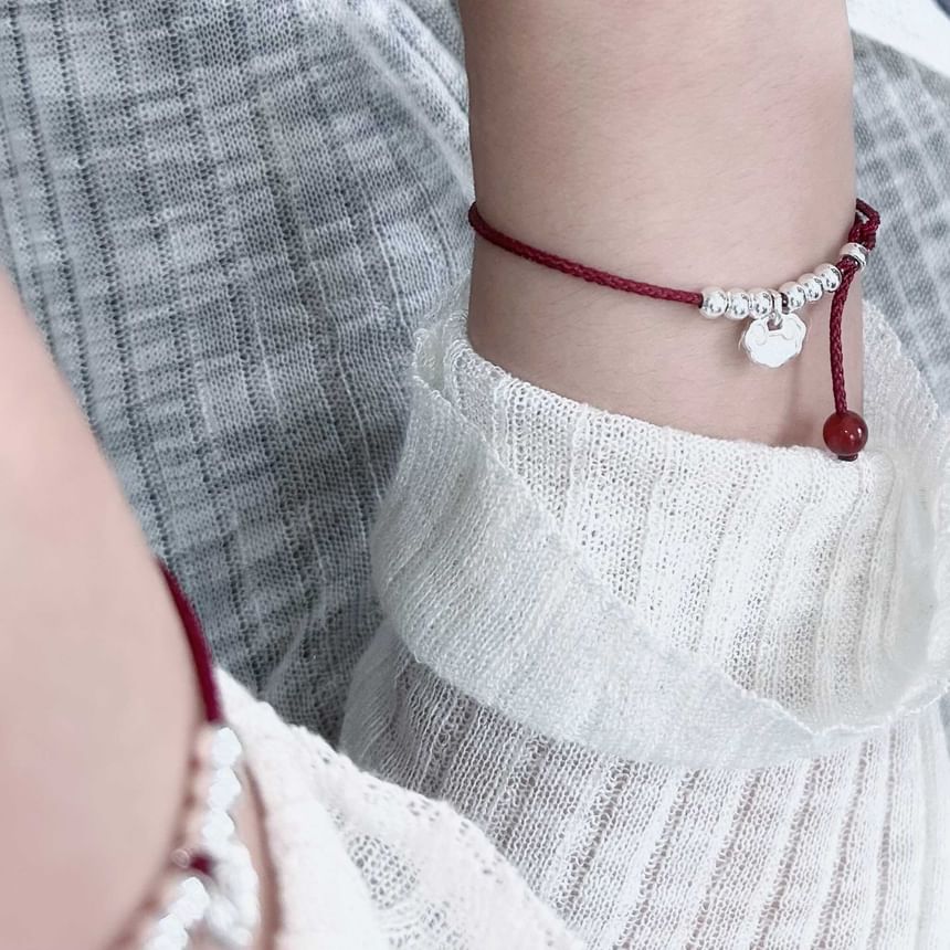 Silver Beaded / Anklet Rope Bracelet