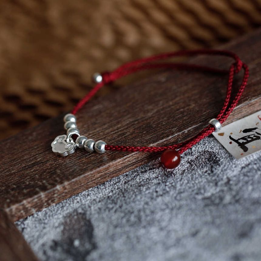 Silver Beaded / Anklet Rope Bracelet