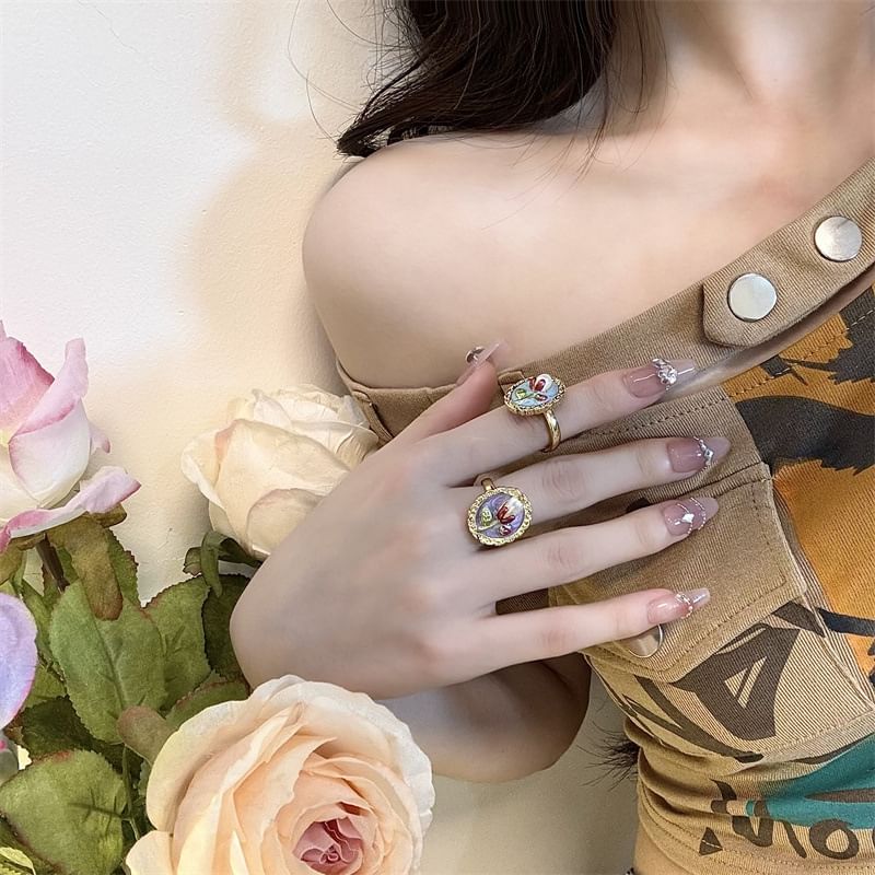 Ring Signet Beaded