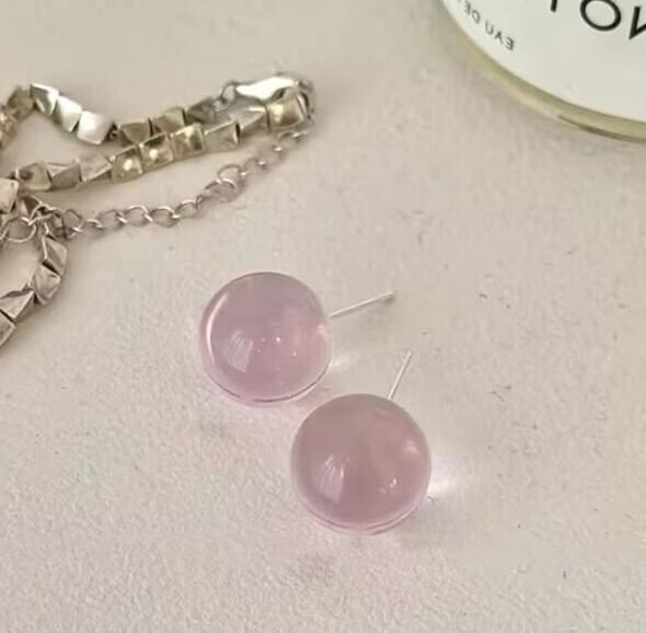 Earring Acrylic Ball Stud