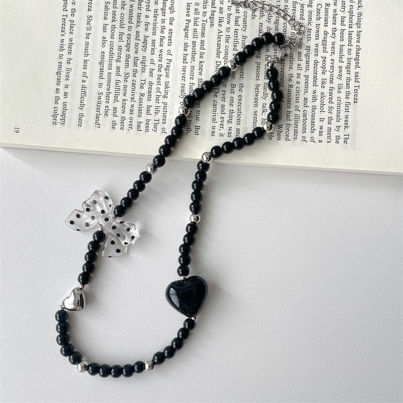 / Earring Necklace Heart Accent Drop