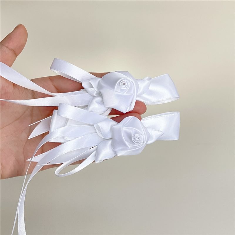 Clip Hair Floral Plain