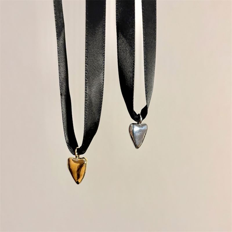 Pendant Heart Necklace Scarf