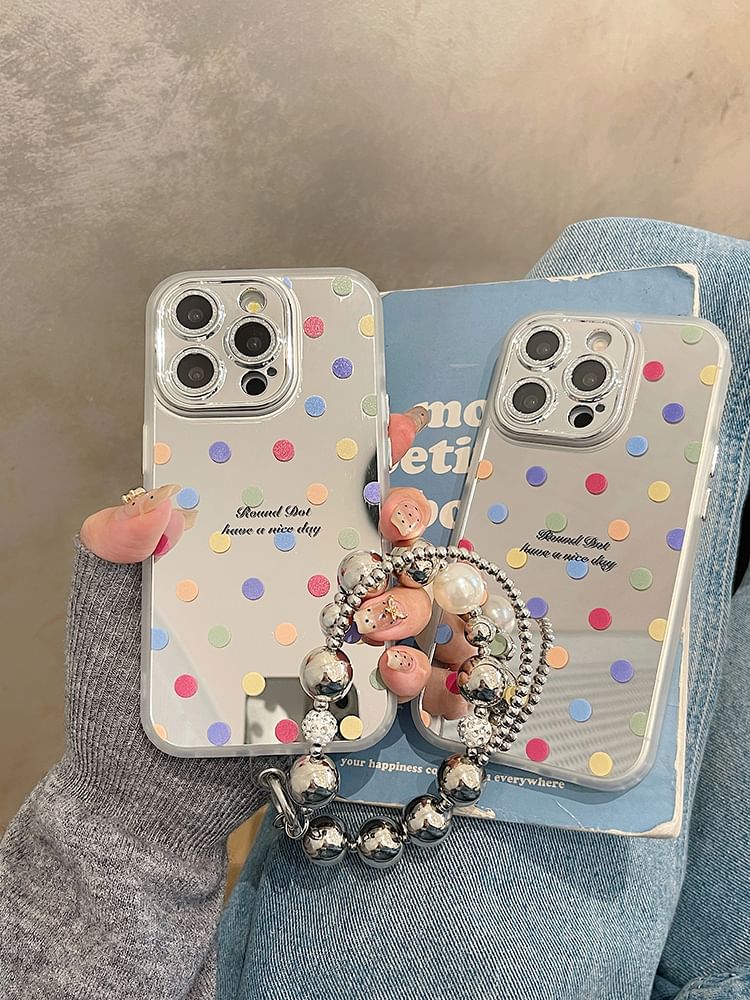 Polka / Strap Phone Set Case Mirrored Dot