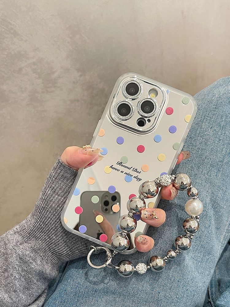 Polka / Strap Phone Set Case Mirrored Dot