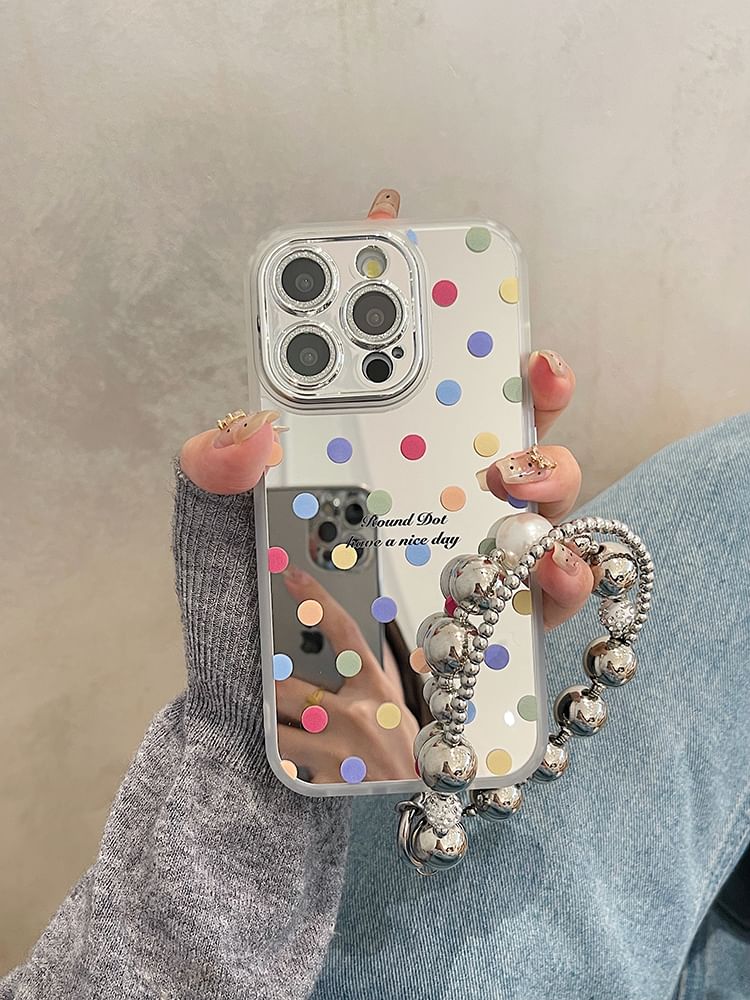 Polka / Strap Phone Set Case Mirrored Dot