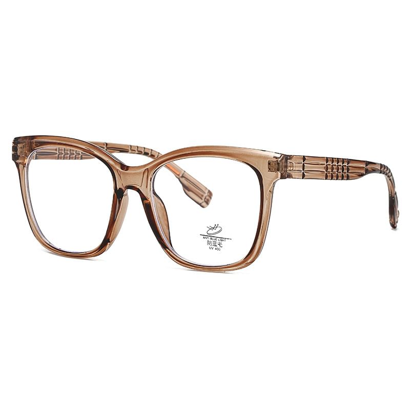 Light Glasses Square Blocking Frame Blue