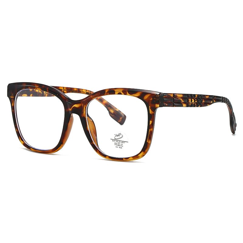 Light Glasses Square Blocking Frame Blue