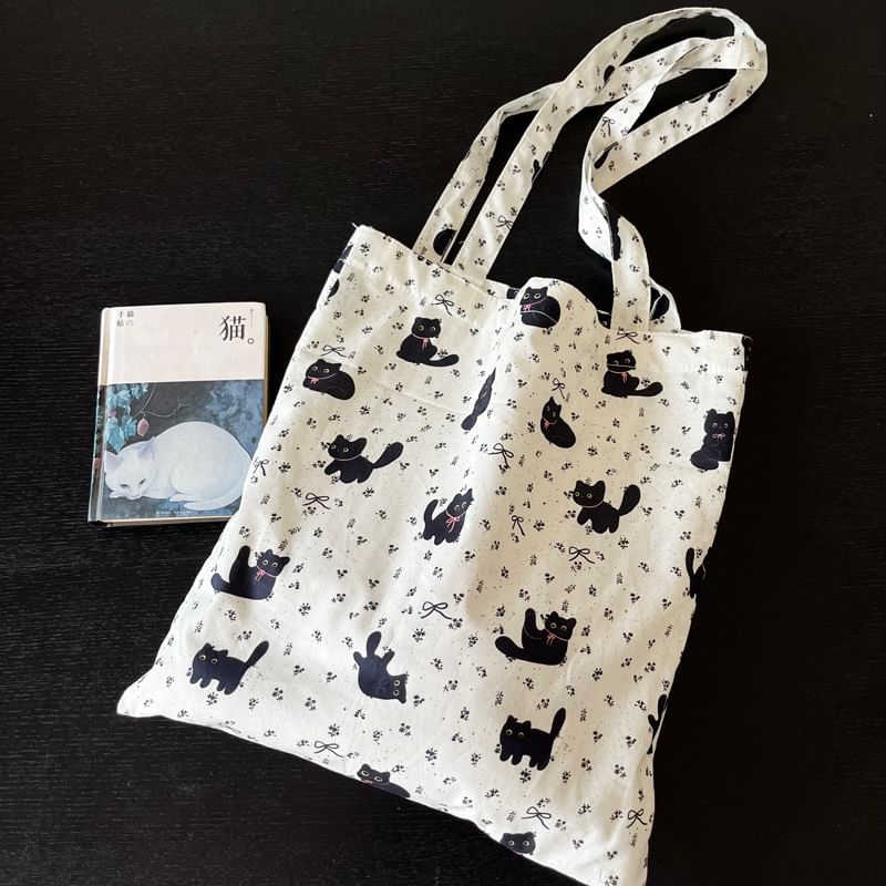 Cat Bag Print Shopper