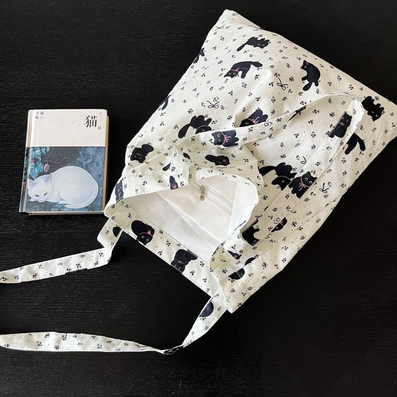Cat Bag Print Shopper