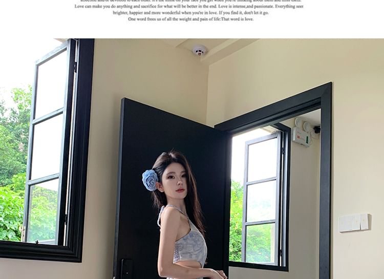 Neckholder Rückenfrei Batikdruck Maxi A