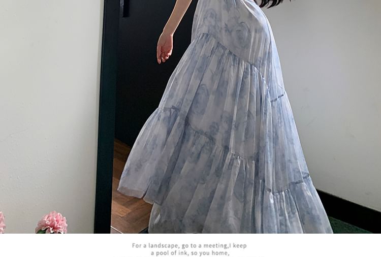 Neckholder Rückenfrei Batikdruck Maxi A