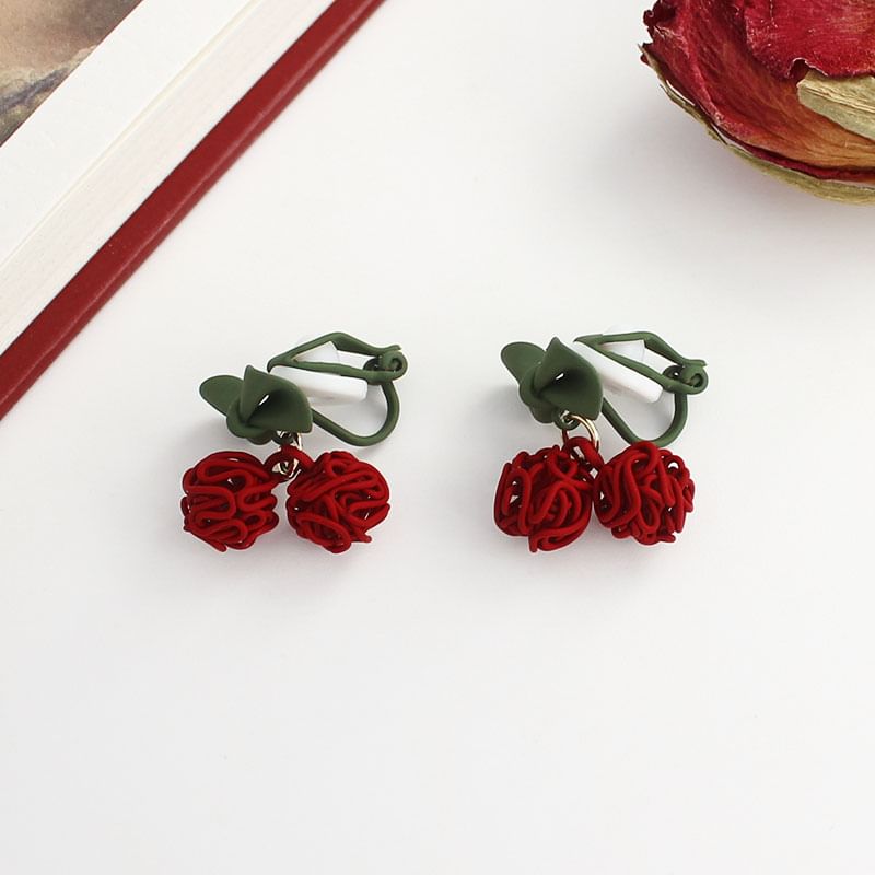 Cherry Clip / Earring Drop On