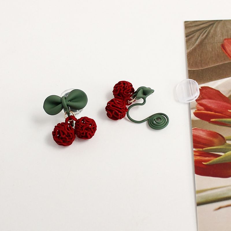 Cherry Clip / Earring Drop On