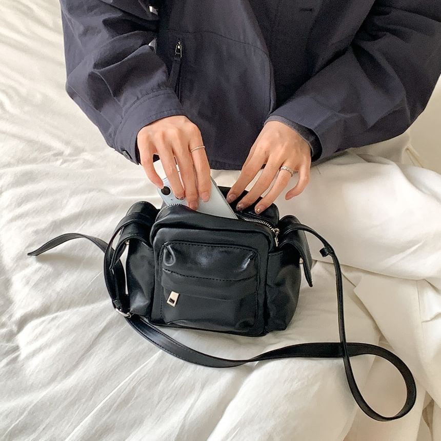 Leather Bag Faux Crossbody Plain