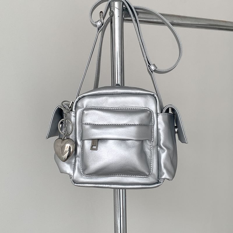 Leather Bag Faux Crossbody Plain