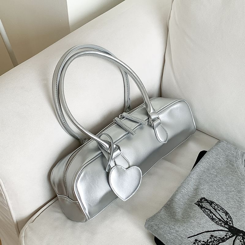 Plain Bag Shoulder Faux Leather