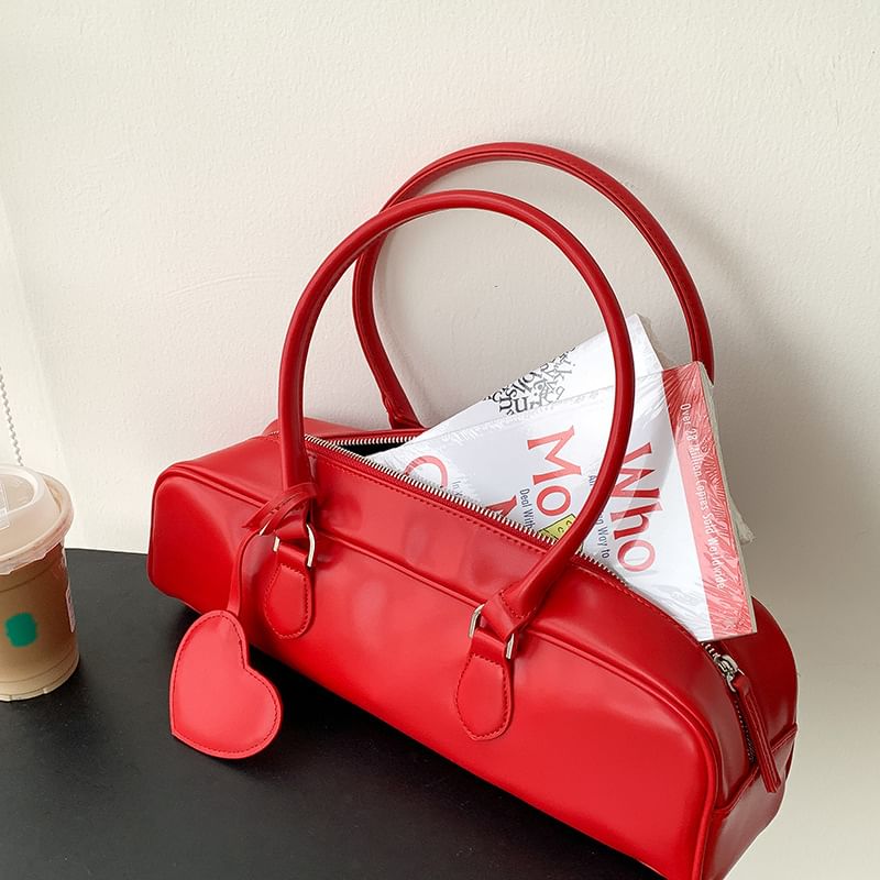 Plain Bag Shoulder Faux Leather