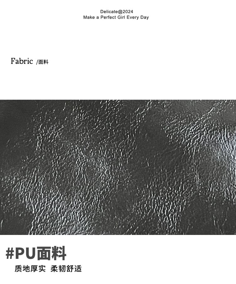 Plain Bag Shoulder Leather Faux Buckled