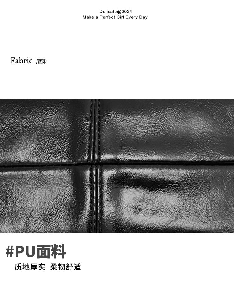 Bag Faux Leather Tote Plain