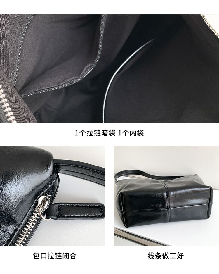 Bag Faux Leather Tote Plain