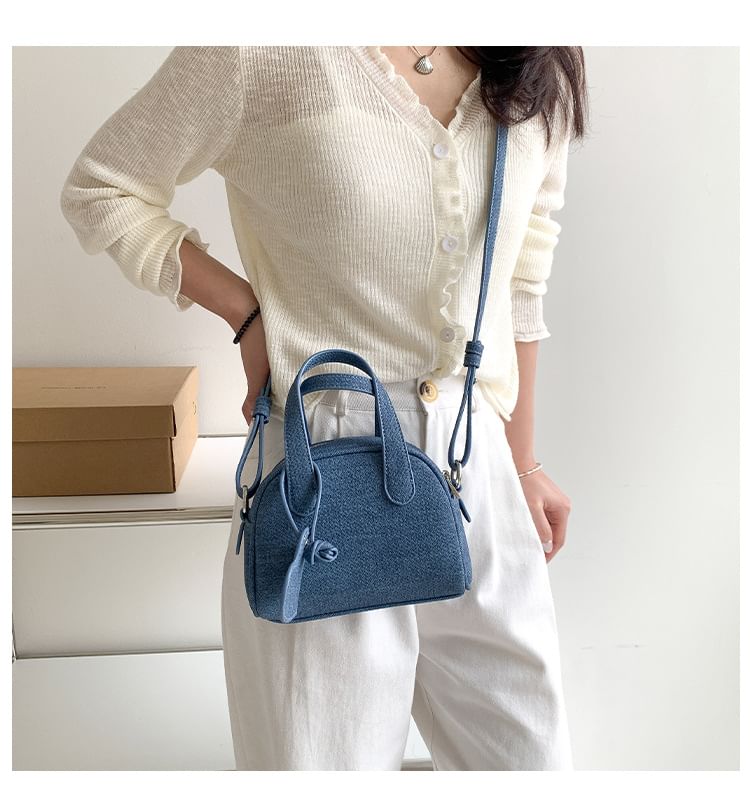 Bag + Bowler Denim Charm Set:
