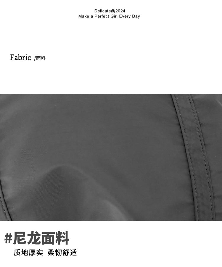 Nylon Plain Boston Bag