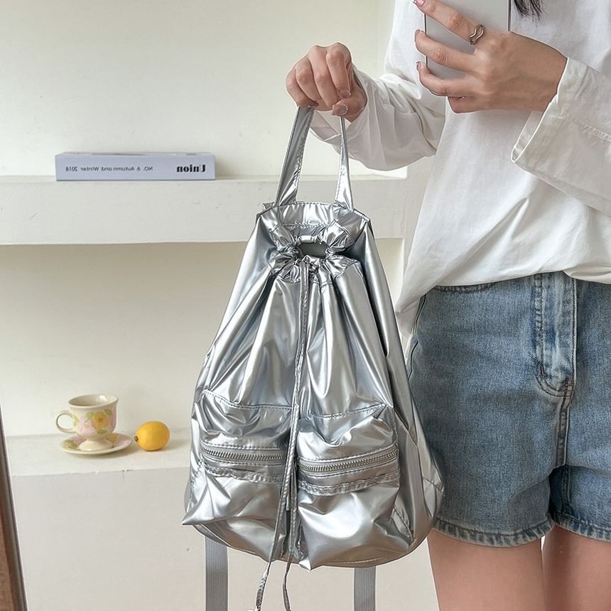 Backpack Nylon Plain Drawstring