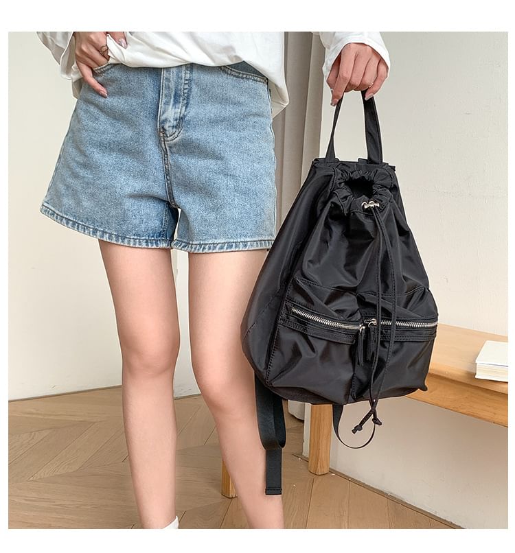 Backpack Nylon Plain Drawstring