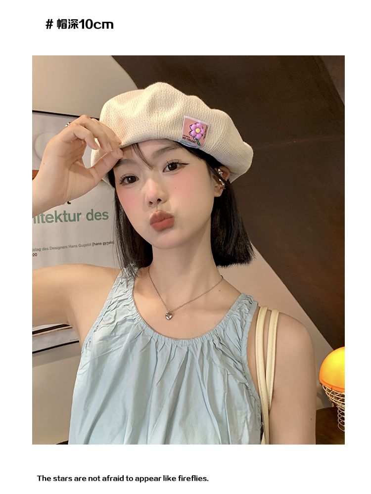 Beret Flower Applique