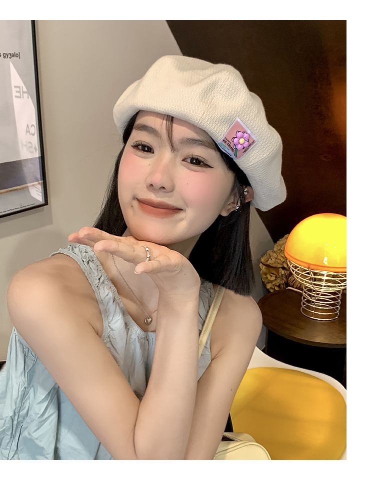 Beret Flower Applique