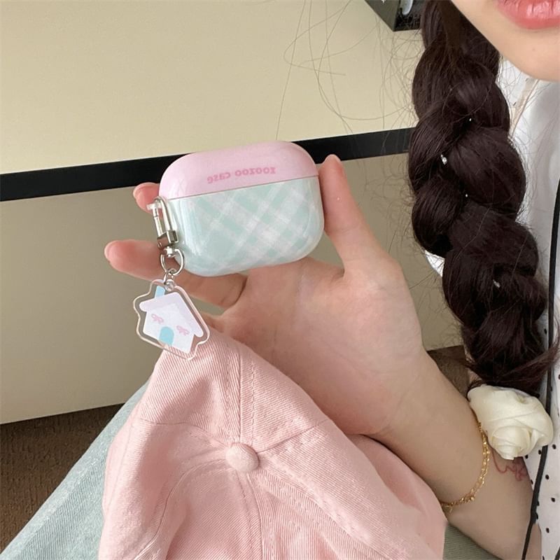 Designs) Earphone Skin AirPods Plaid Charm / (Various Pro Case