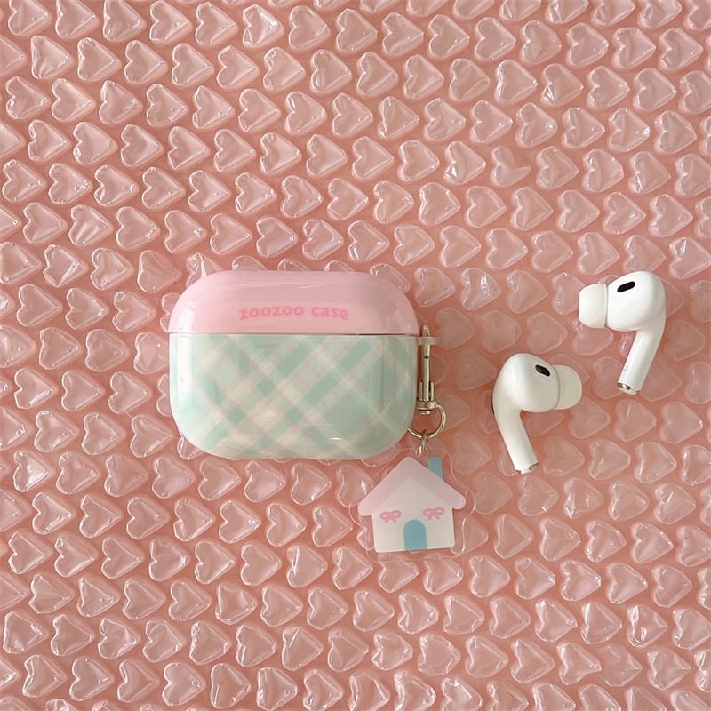 Designs) Earphone Skin AirPods Plaid Charm / (Various Pro Case