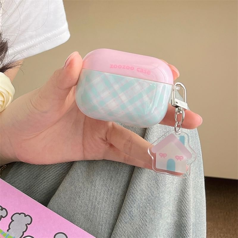 Designs) Earphone Skin AirPods Plaid Charm / (Various Pro Case