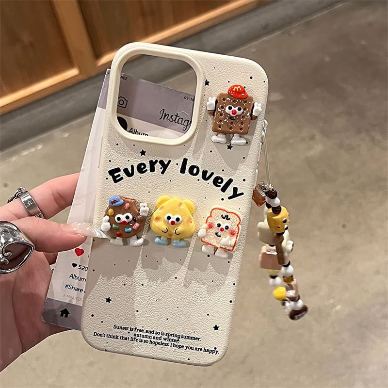 / Set Case Strap Food Cartoon Phone