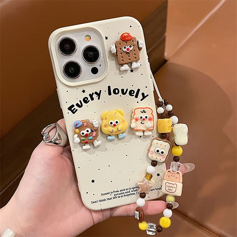 / Set Case Strap Food Cartoon Phone