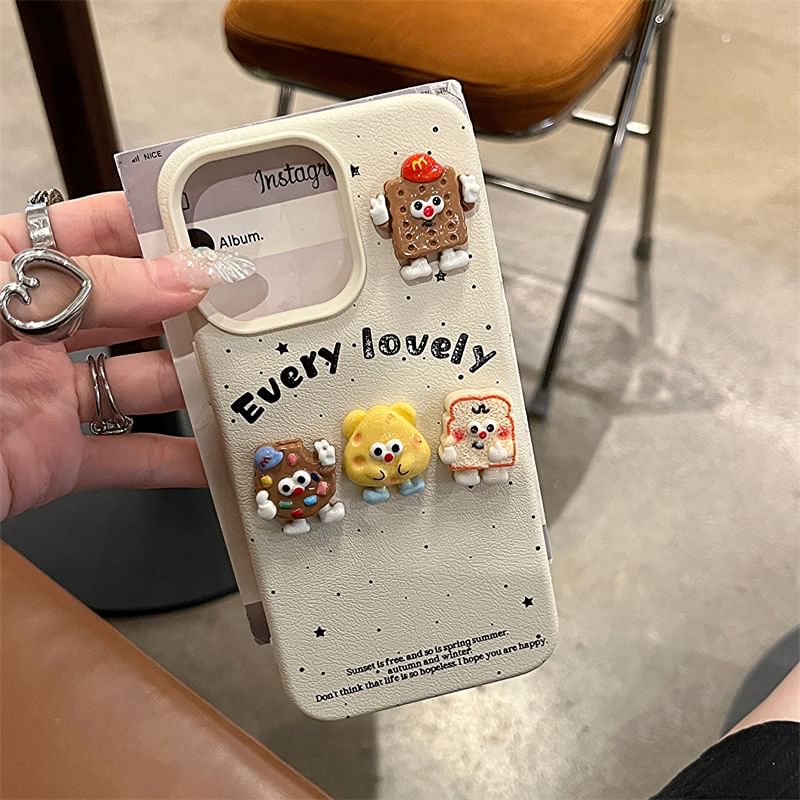 / Set Case Strap Food Cartoon Phone