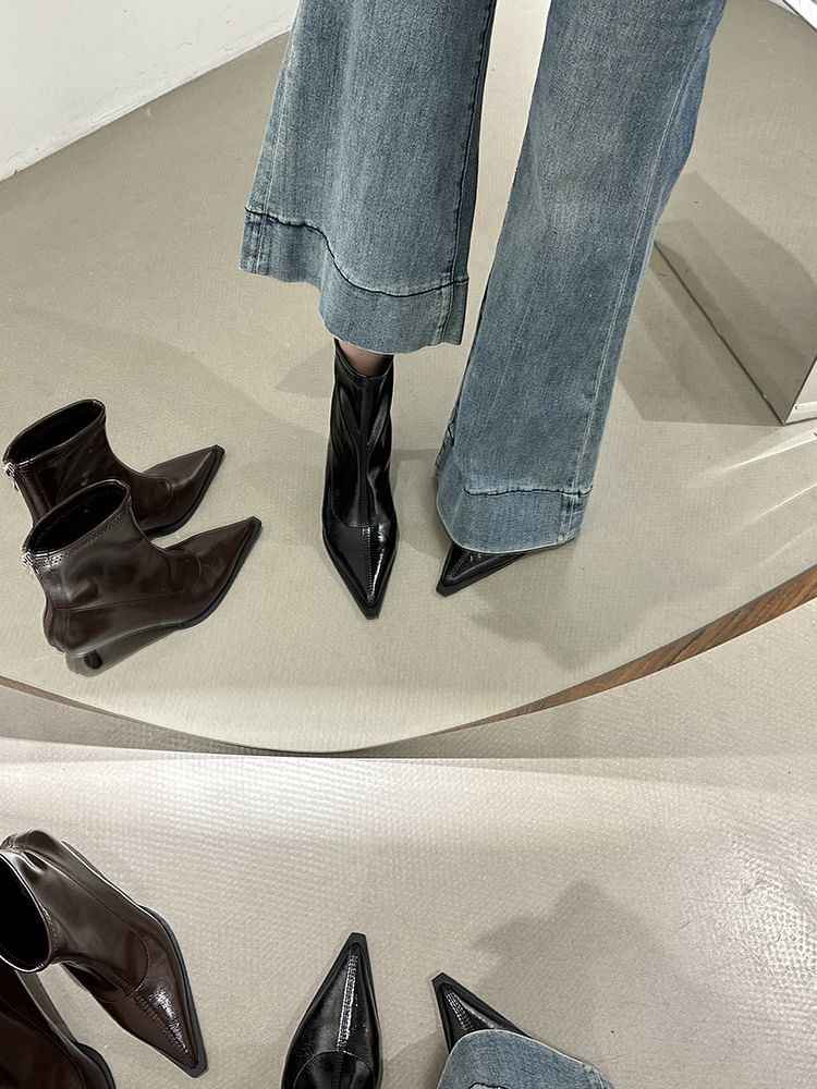 Short Pointy Heel Stiletto Boots
